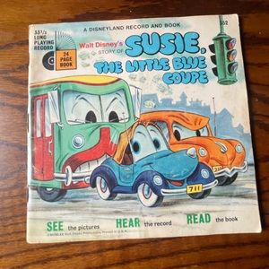 Susie The Little Blue Coupe 7” Record 33 1/3 LP Book Disneyland